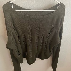 Olive green light sweater